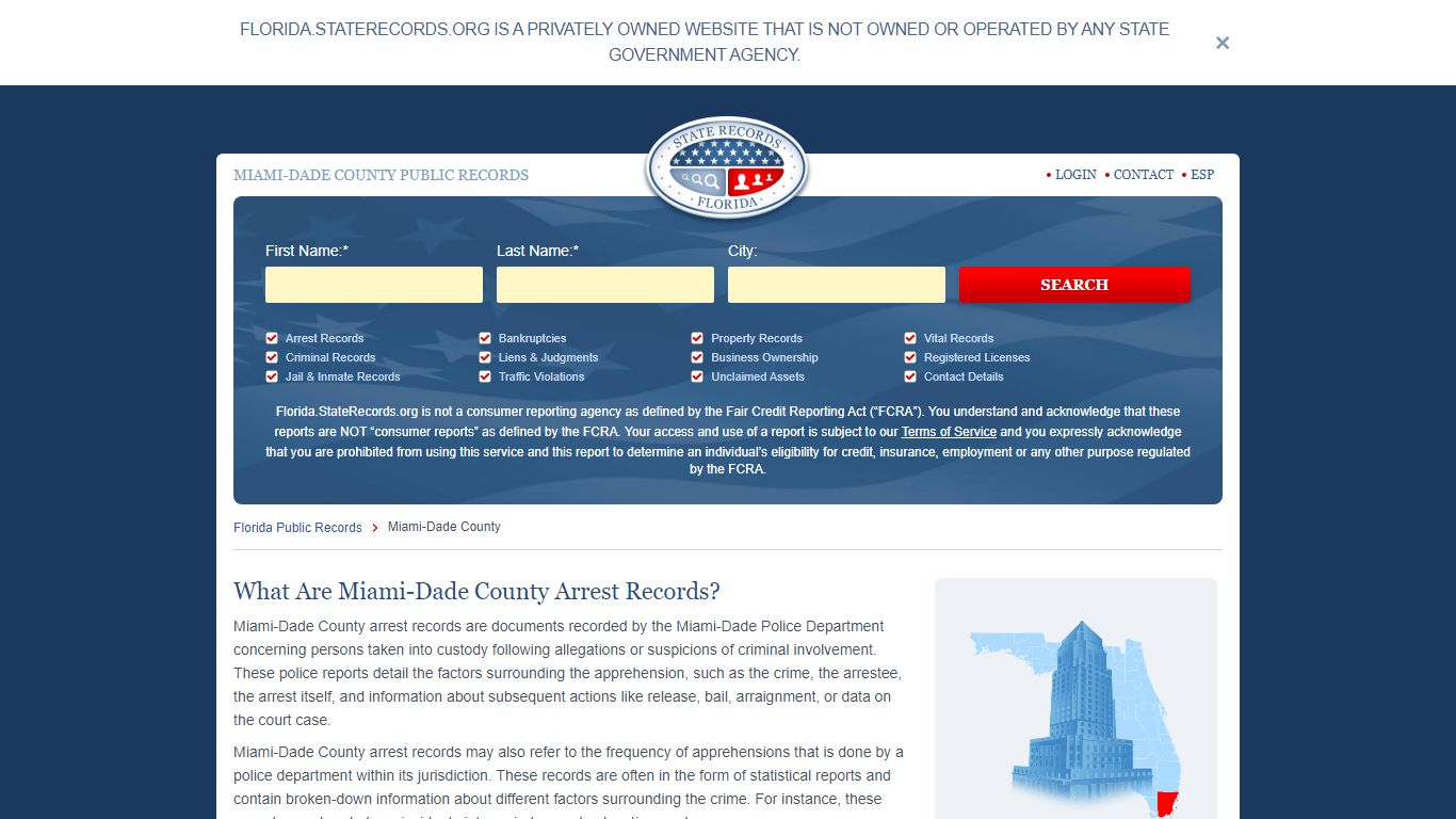 Miami-Dade County Arrest, Court, and Public Records - Florida State Records